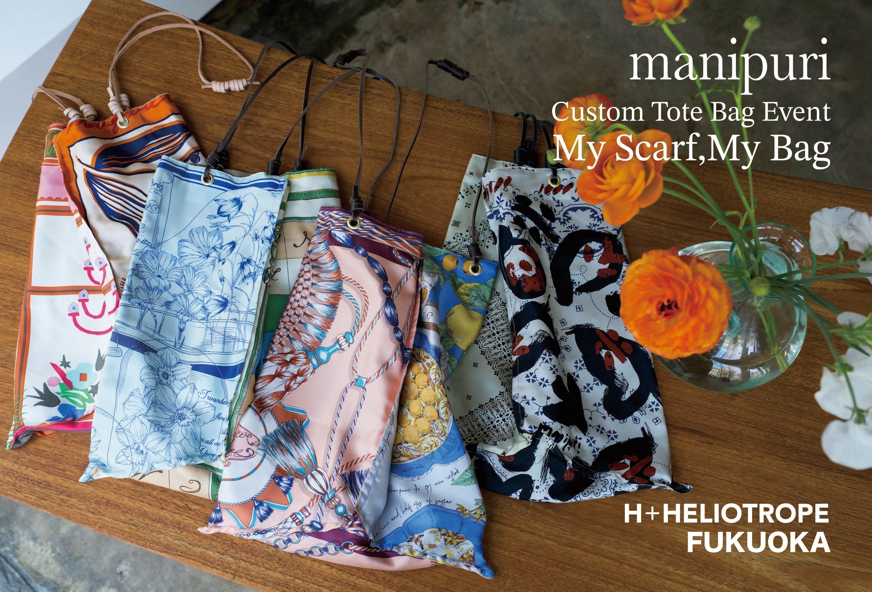 manipuri Custom Tote bag Event "My Scarf,My Bag" @H+HELIOTROPE福岡