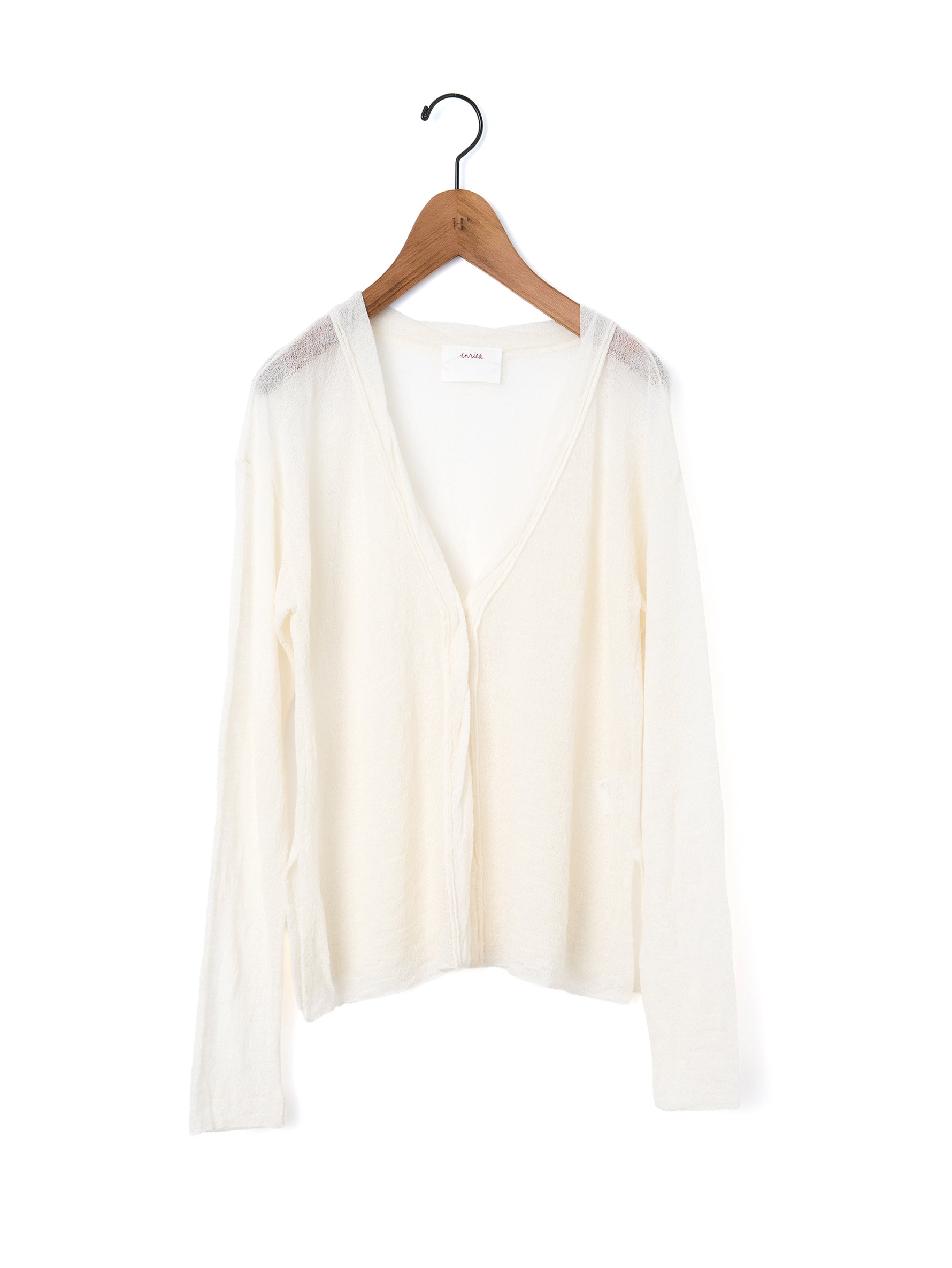 enrica | 細番手ウール Vネックカーディガン KNIT 268