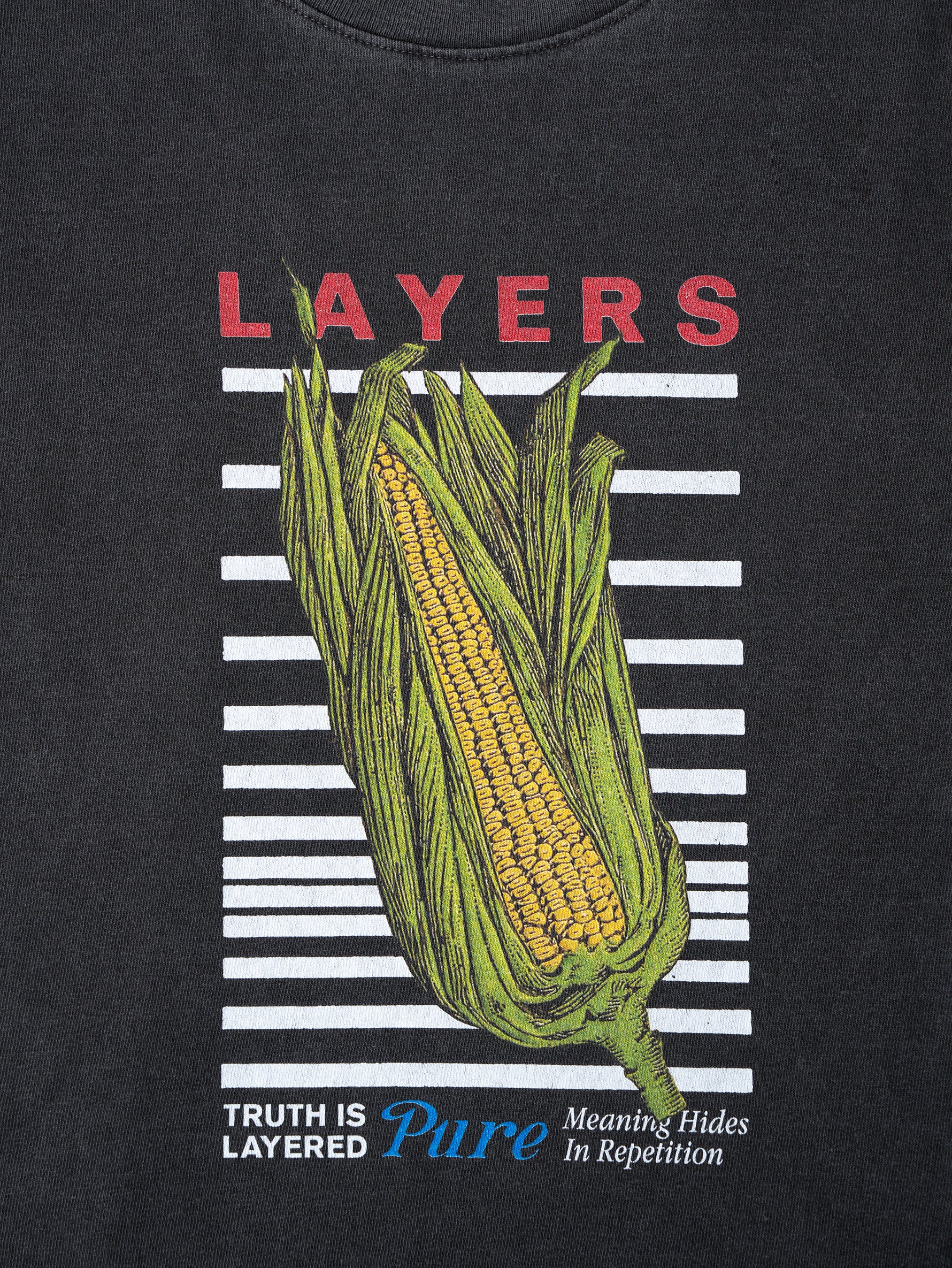 KURO | 17/-ROUND SHAPE DYED TEE "LAYERS" 964275