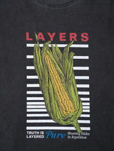 KURO | 17/-ROUND SHAPE DYED TEE "LAYERS" 964275