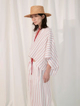 sana | tassel blouse (herringbone stripe)