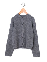 BATONER | ソリッドウールリブクルーカーディガン