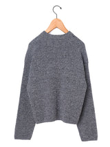 BATONER | ソリッドウールリブクルーカーディガン