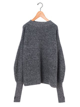 BATONER | カシミヤフォックスフィンガーホールボートネック