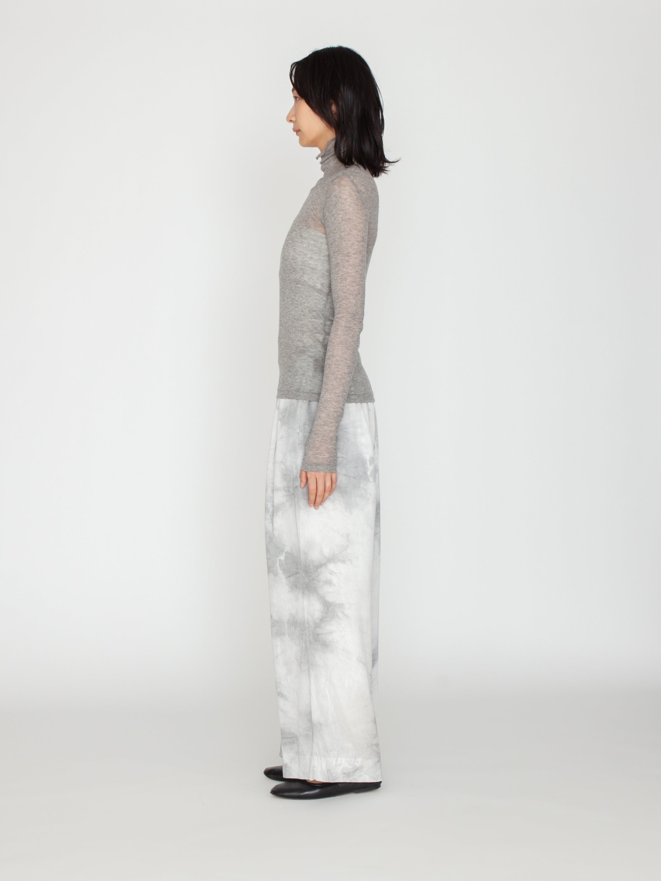 BATONER | MELTY RIB HIGH NECK LONG SLEEVE T-SHIRT BN-25FL-009
