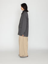 BOWTE | レッドピンストライプ ヘリンボーン ダブルブレスト テーラードジャケット