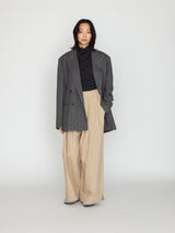 BOWTE | レッドピンストライプ ヘリンボーン ダブルブレスト テーラードジャケット