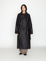 BOWTE | テクニカルコットン オーバーサイズ アンラインド トレンチコート