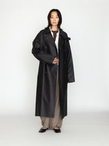 BOWTE | テクニカルコットン オーバーサイズ アンラインド トレンチコート