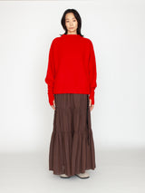 BATONER | カシミヤフォックスフィンガーホールボートネック