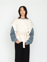 BATONER | ソリッドウールリブサイドオープンベスト