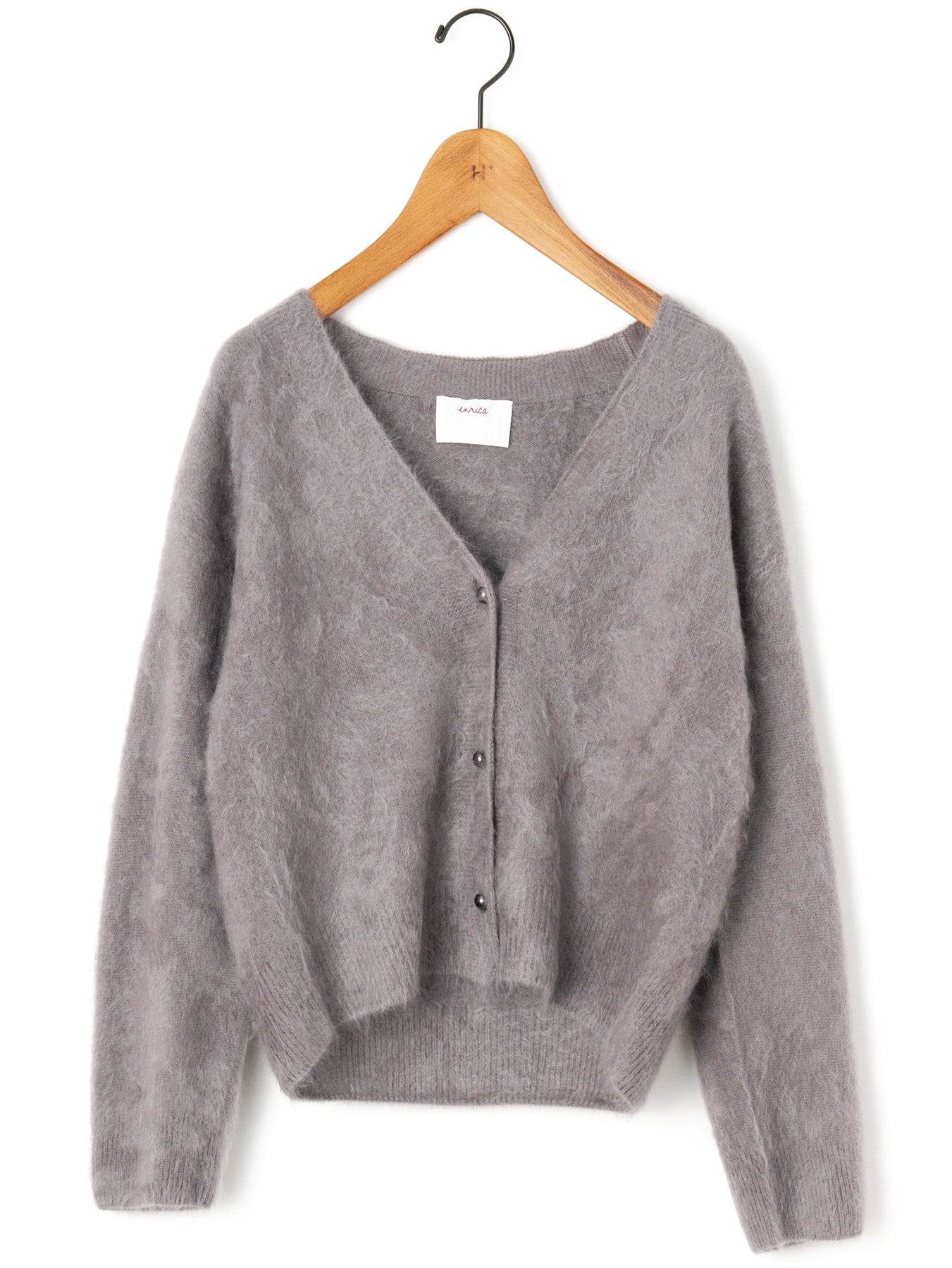 美品　enrica　カシミヤ100%　カシミヤシャギーカーディガン　変形 enrica | カシミヤシャギーカーディガン KNIT240 – H+HELIOTROPE