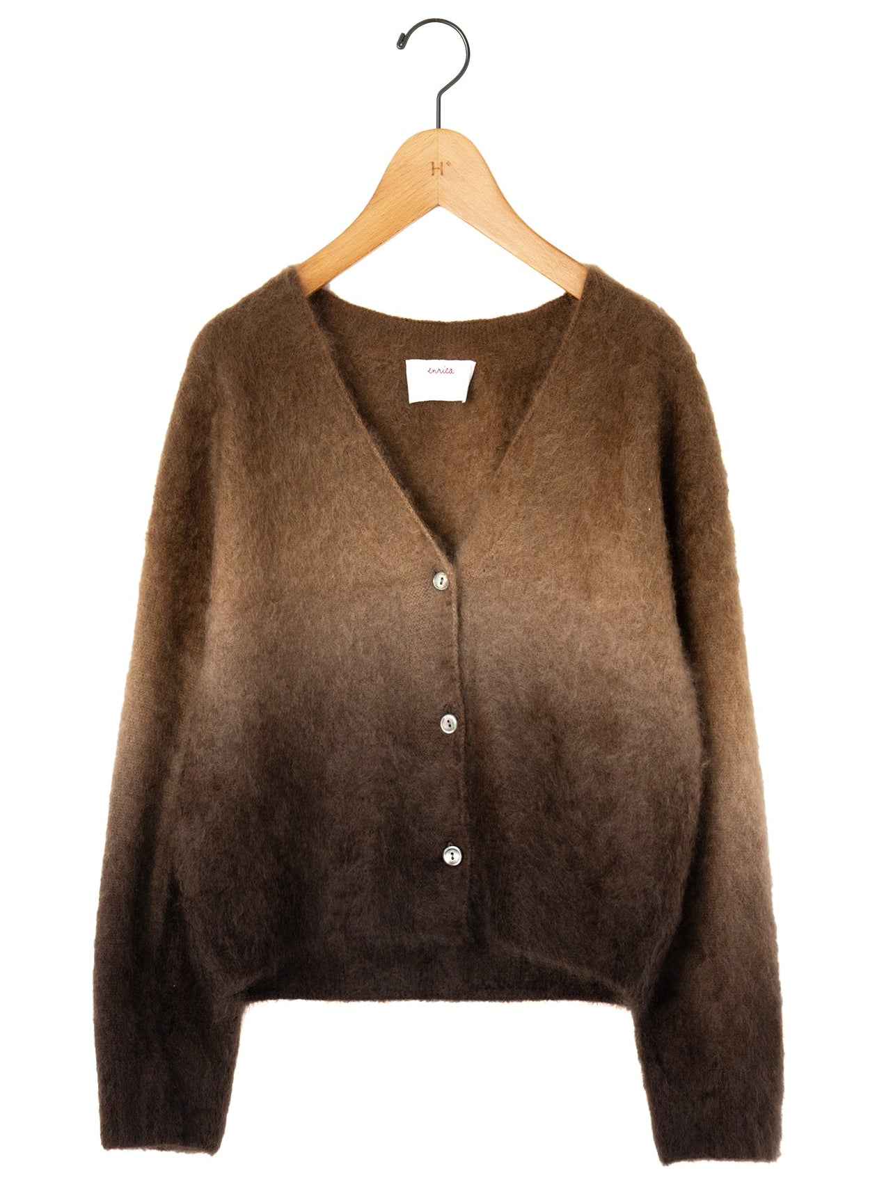 enrica | カシミヤシャギーグラデーションカーディガン KNIT240-1 – H+