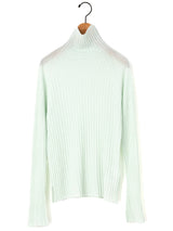 enrica | カシミヤシルクワイドリブタートルニット