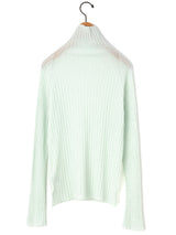 enrica | カシミヤシルクワイドリブタートルニット