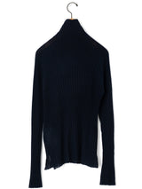 enrica | カシミヤシルクワイドリブタートルニット