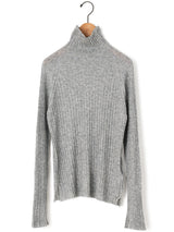 enrica | カシミヤシルクワイドリブタートルニット