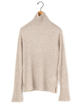 enrica | カシミヤシルクワイドリブタートルニット