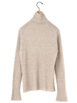 enrica | カシミヤシルクワイドリブタートルニット