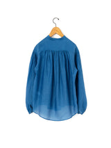 enrica | シルクインディゴギャザーシャツ