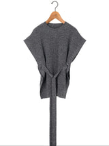 BATONER | ソリッドウールリブサイドオープンベスト