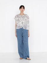 KURO | BIG TUCK DENIM TROUSER