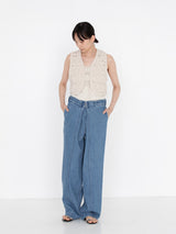 KURO | BIG TUCK DENIM TROUSER