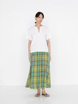O'NEIL OF DUBLIN | TARTAN GATHER FLARED SKIRT805