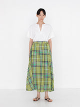 O'NEIL OF DUBLIN | TARTAN GATHER FLARED SKIRT805