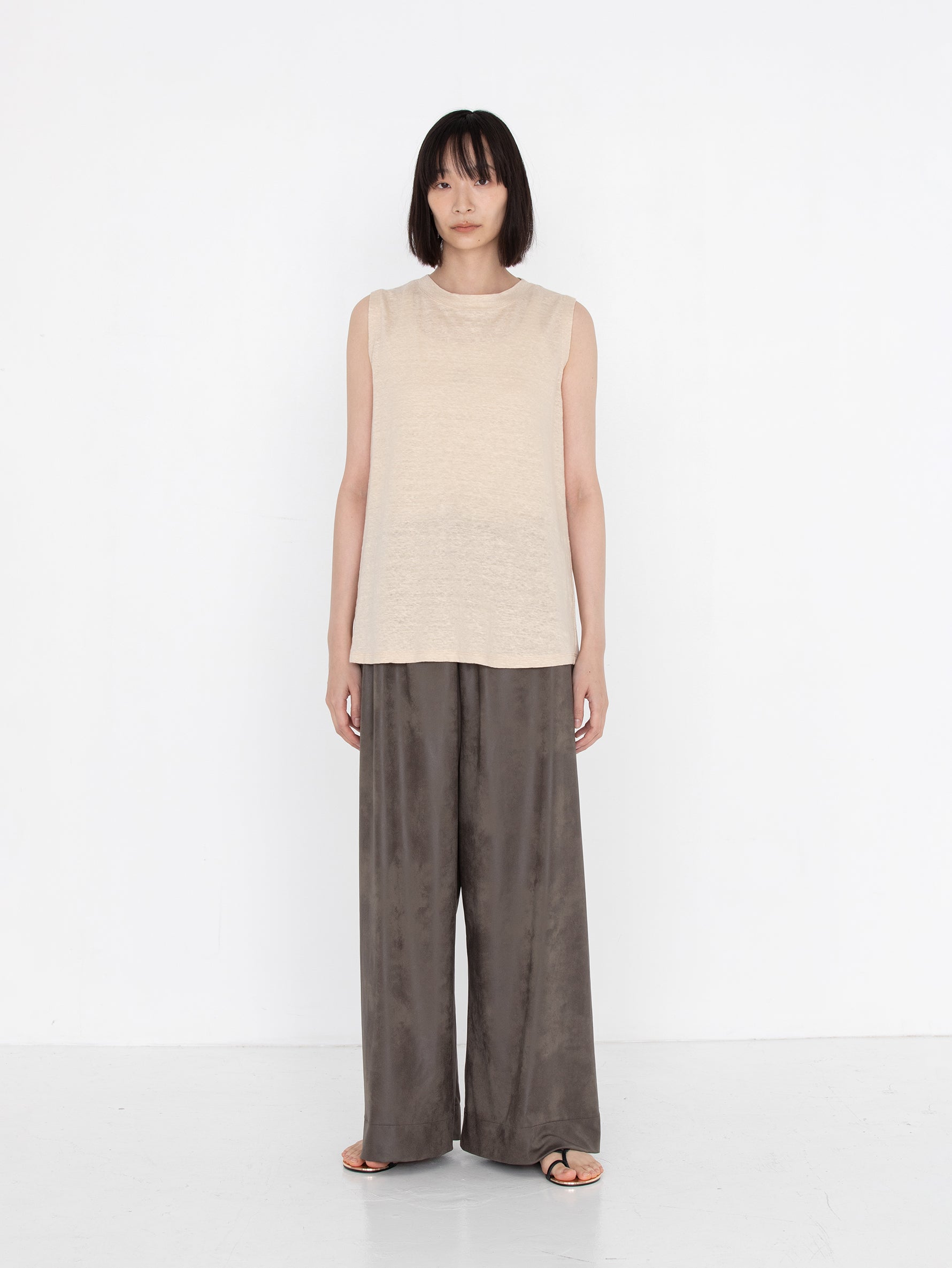 BATONER | NORMANDY LINEN A-LINE NO SLEEVEBN-25SL-057