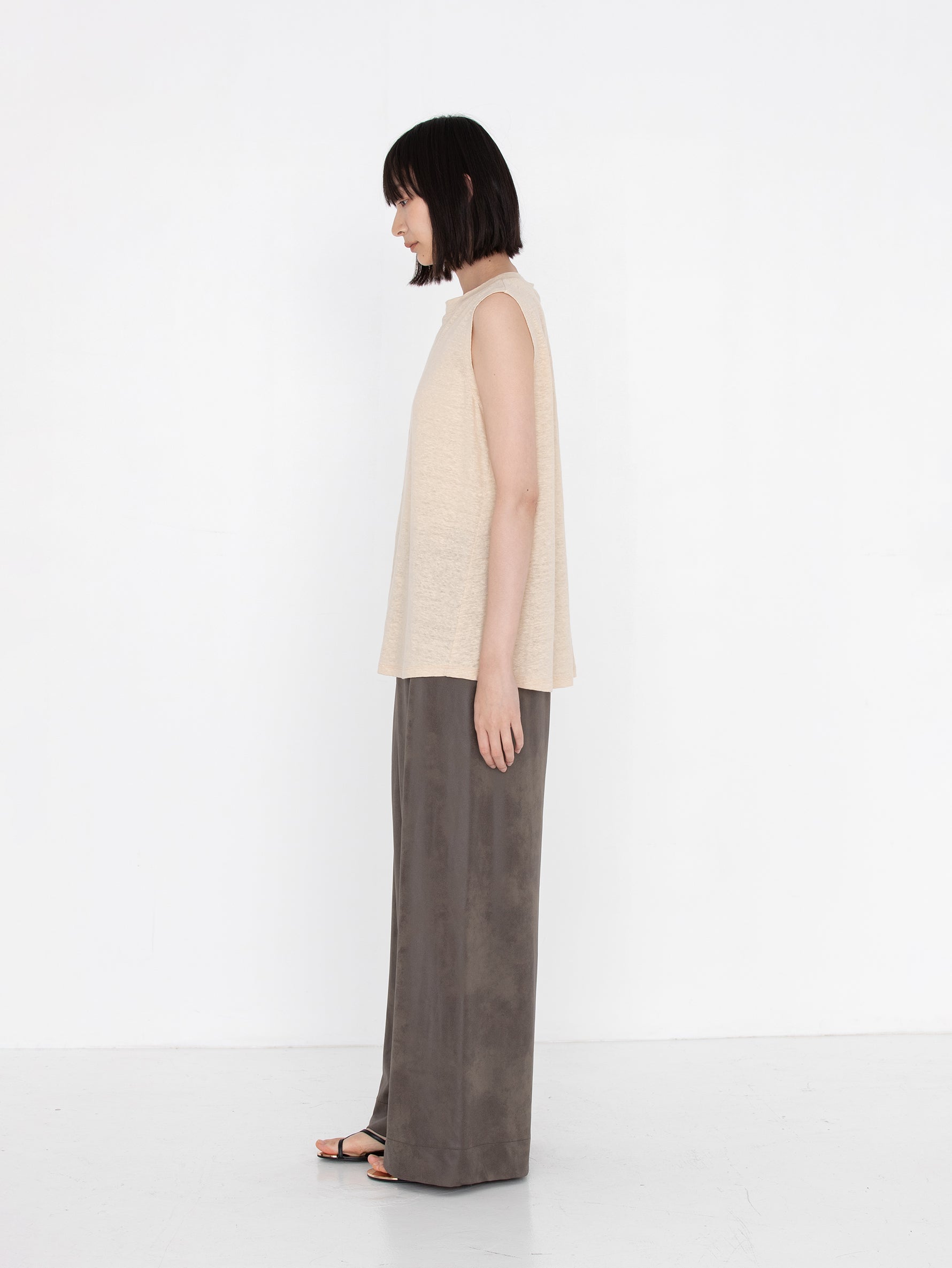 BATONER | NORMANDY LINEN A-LINE NO SLEEVEBN-25SL-057