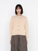BATONER | ウォッシュド ハイカウント リネン Vネック カーディガン