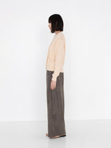 BATONER | ウォッシュド ハイカウント リネン Vネック カーディガン