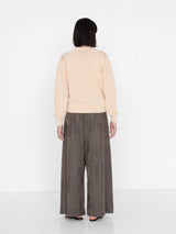 BATONER | ウォッシュド ハイカウント リネン Vネック カーディガン