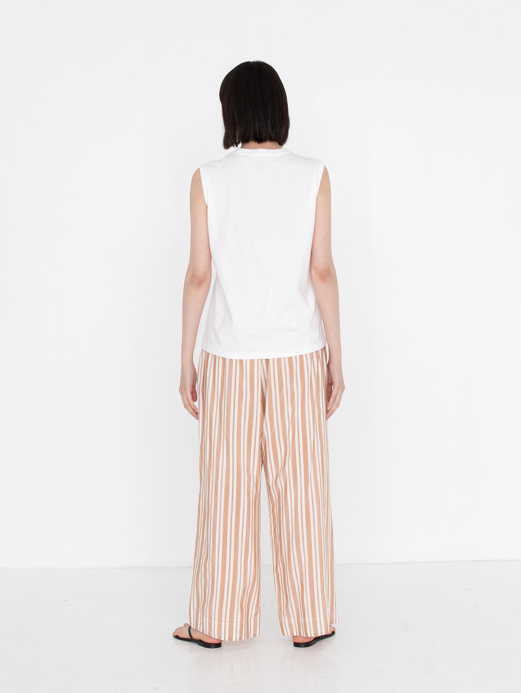 enrica | コットンシルクストライプパンツ