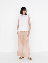 enrica | コットンシルクストライプパンツ