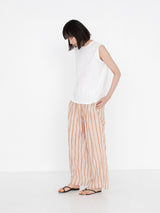 enrica | コットンシルクストライプパンツ