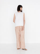 enrica | コットンシルクストライプパンツ