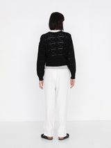 BATONER | グラッシー レース クルーネック カーディガン