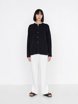 BATONER | 32G スムース ニット クルーネック カーディガン