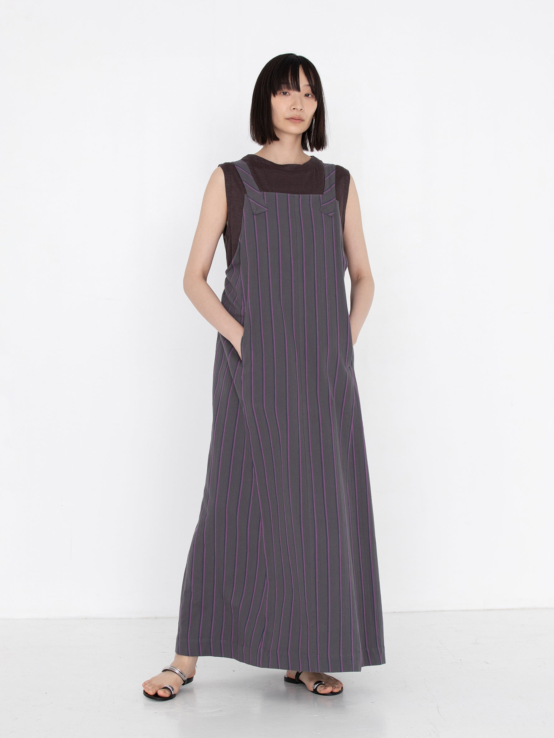 sana | dress (herringbone stripe)