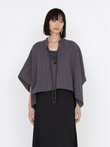 sana | tassel blouse (herringbone stripe)