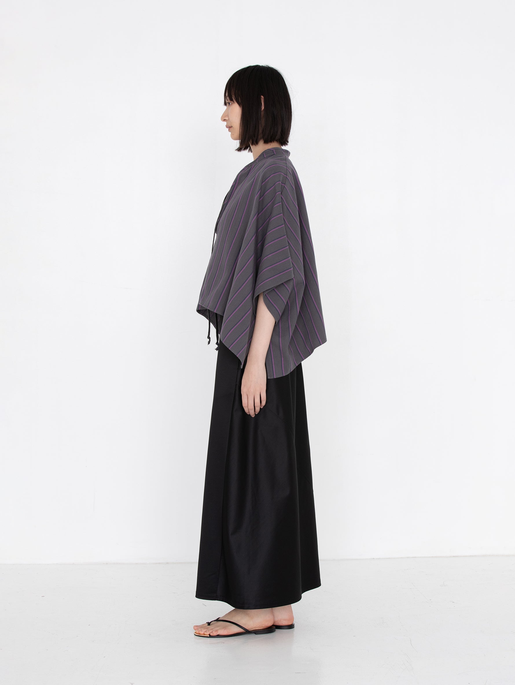 sana | tassel blouse (herringbone stripe)