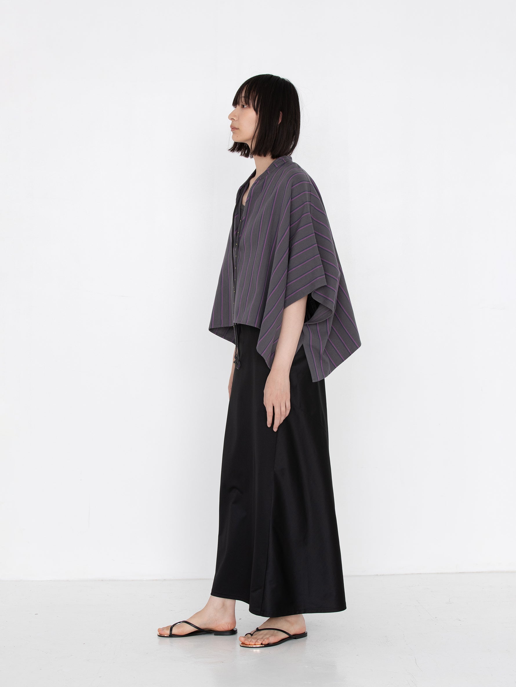 sana | tassel blouse (herringbone stripe)