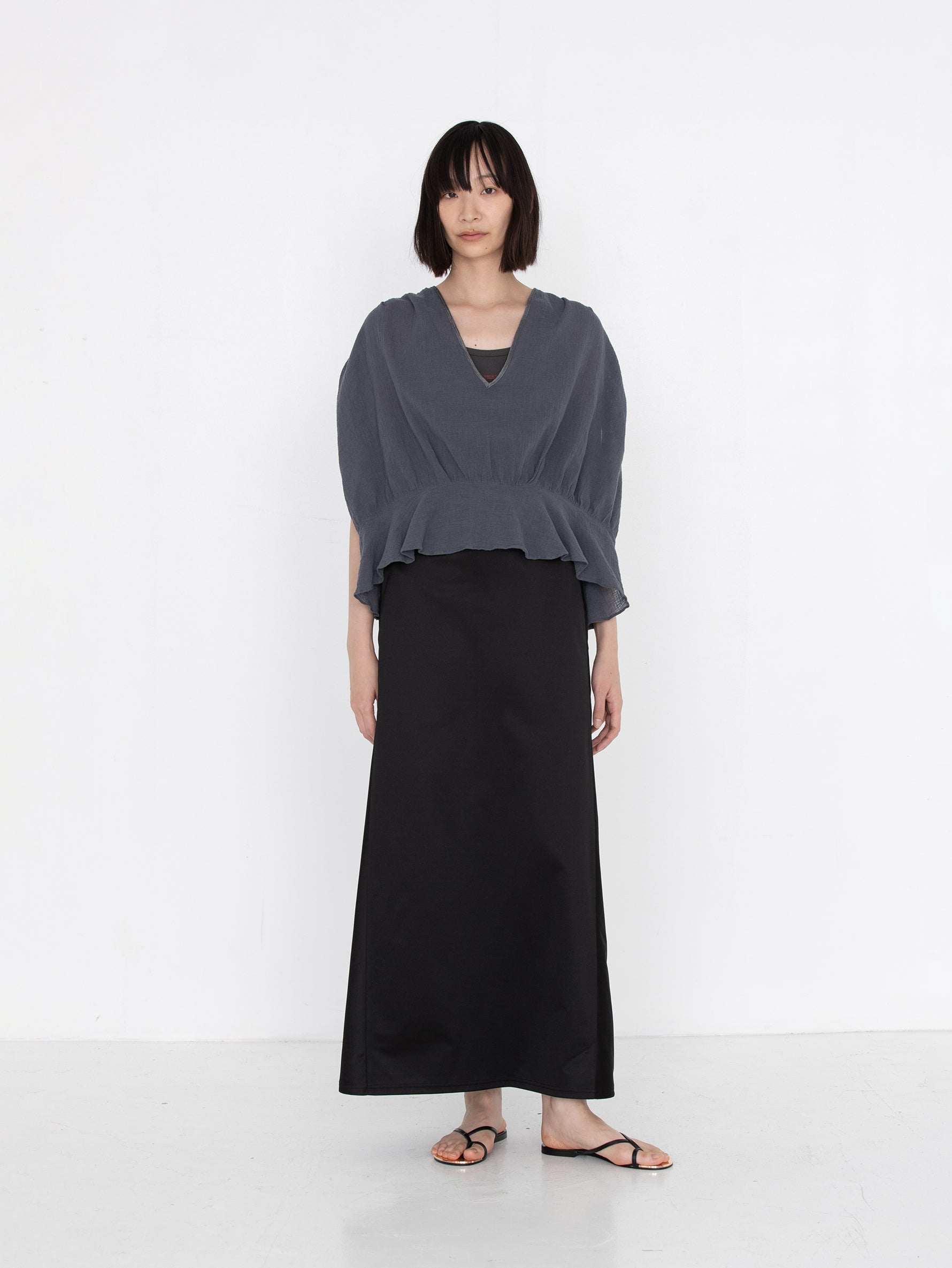 enrica | コットンWAVY Vネックトップス TOPS146