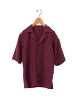 BOWTE | COTTON LINEN BOILE PIECE DYED OPEN COLLAR SHIRTS 261-01-0005