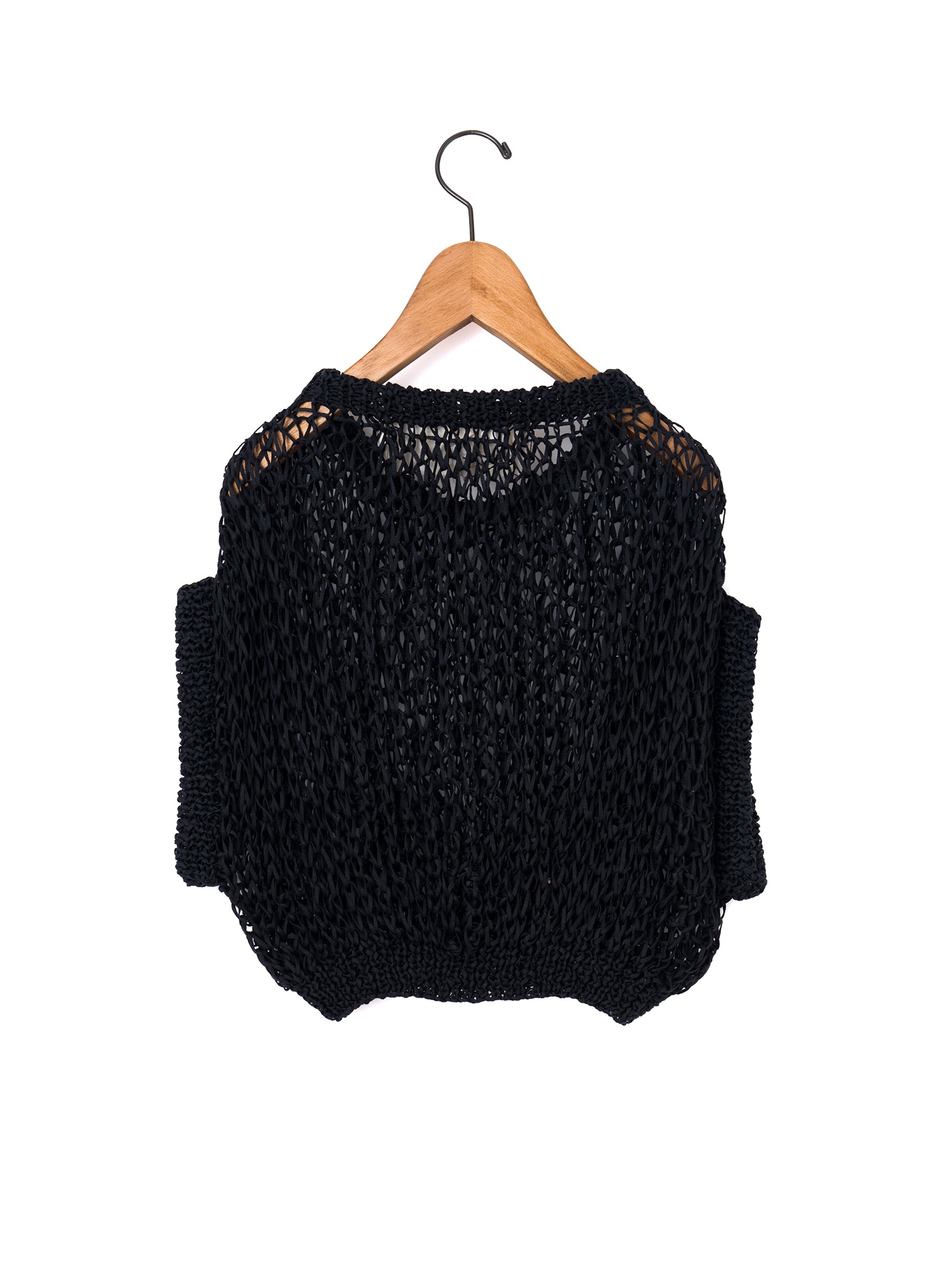 MAYDI | ENTRELAZADO Honeycomb net stitch ribbed neck and hem Top(For Women)