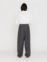 BOWTE | EXTRA FINE WORSTED TOROPICAL TUCKED RELAX WIDE PANTS 261-04-0002