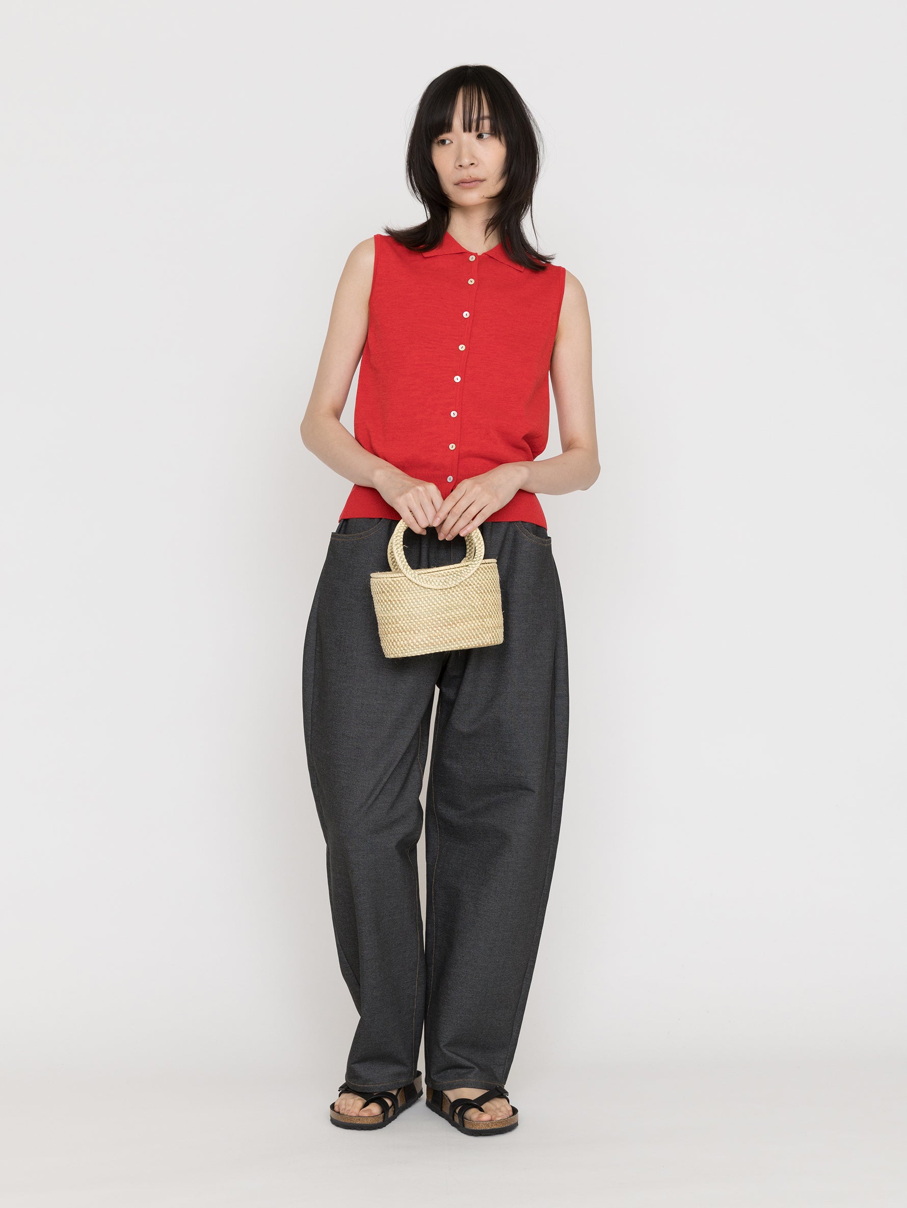 MAYDI | LAGUNA Mini hand-bag circular handles hand-knitted in espartillo fiber from Esteros del lbera(For Women)
