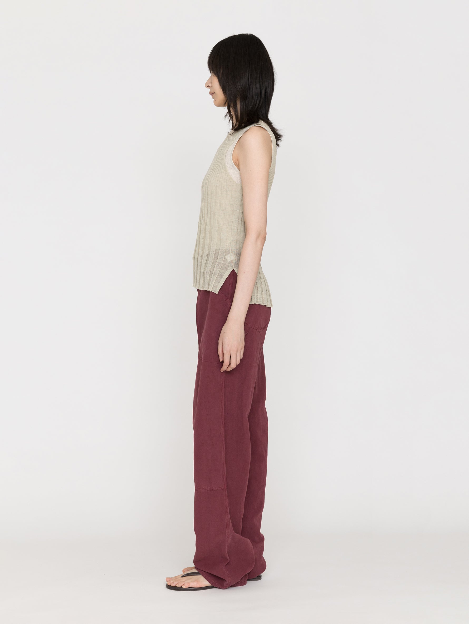 enrica | リネンリブノースリーブニットKNIT 232